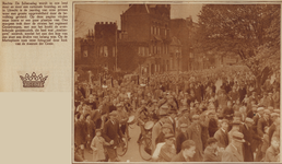 300500 Afbeelding van de optocht van het Regiment Genietroepen op de Mariaplaats te Utrecht, ter gelegenheid van de ...